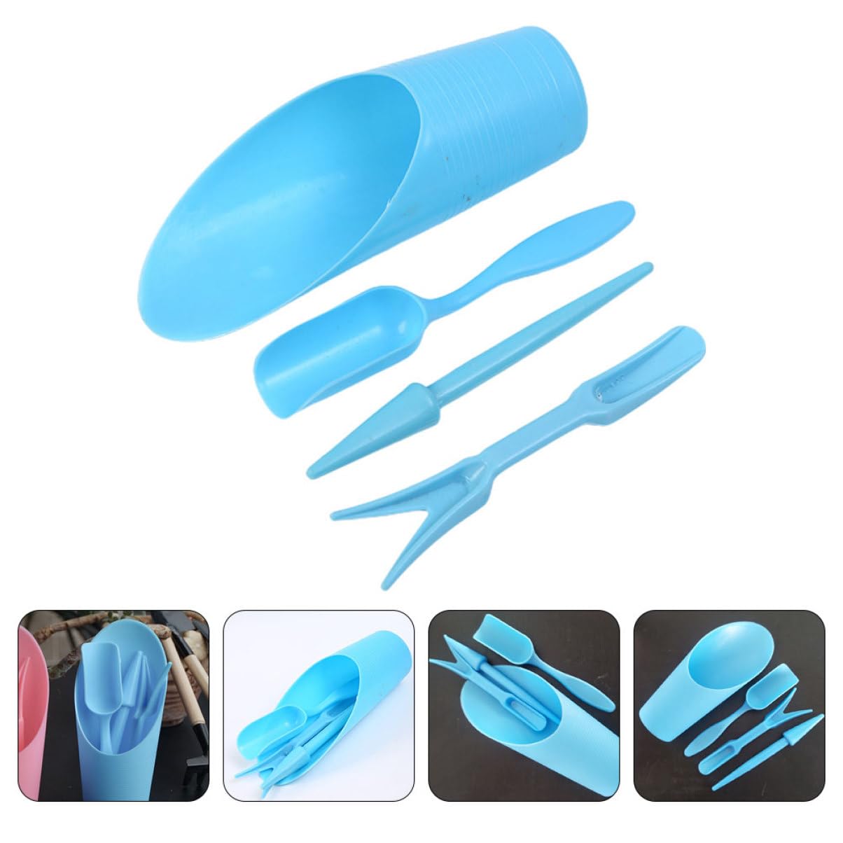 Gardening Tools Equipment - 4pcs/set, Plastic Durable Bucket shovel Potted