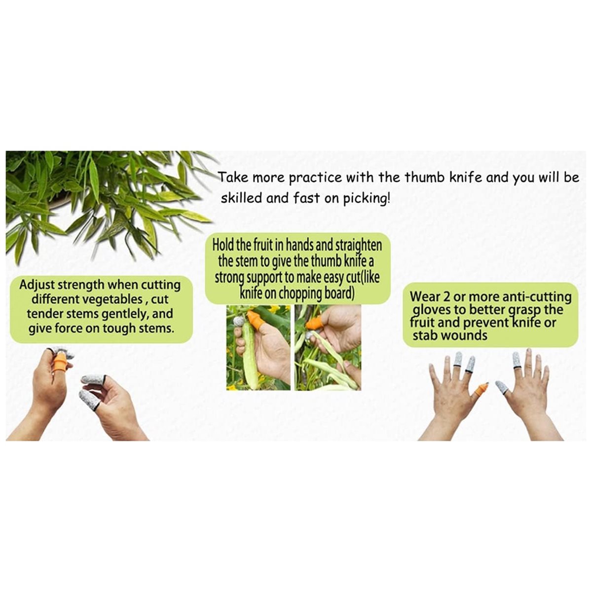 Harvest Knife Garden - [HLES]Garden Silicone Thumb Knife, Harvesting Tools