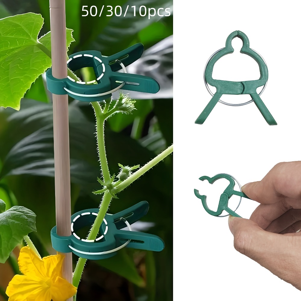 Gardening Tools Essential - 10/30/50pcs Adjustable Plant Clips - Reusable