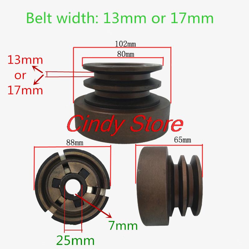 Gardening Tools Used - （Flat key）Double Groove Belt Clutch Fits