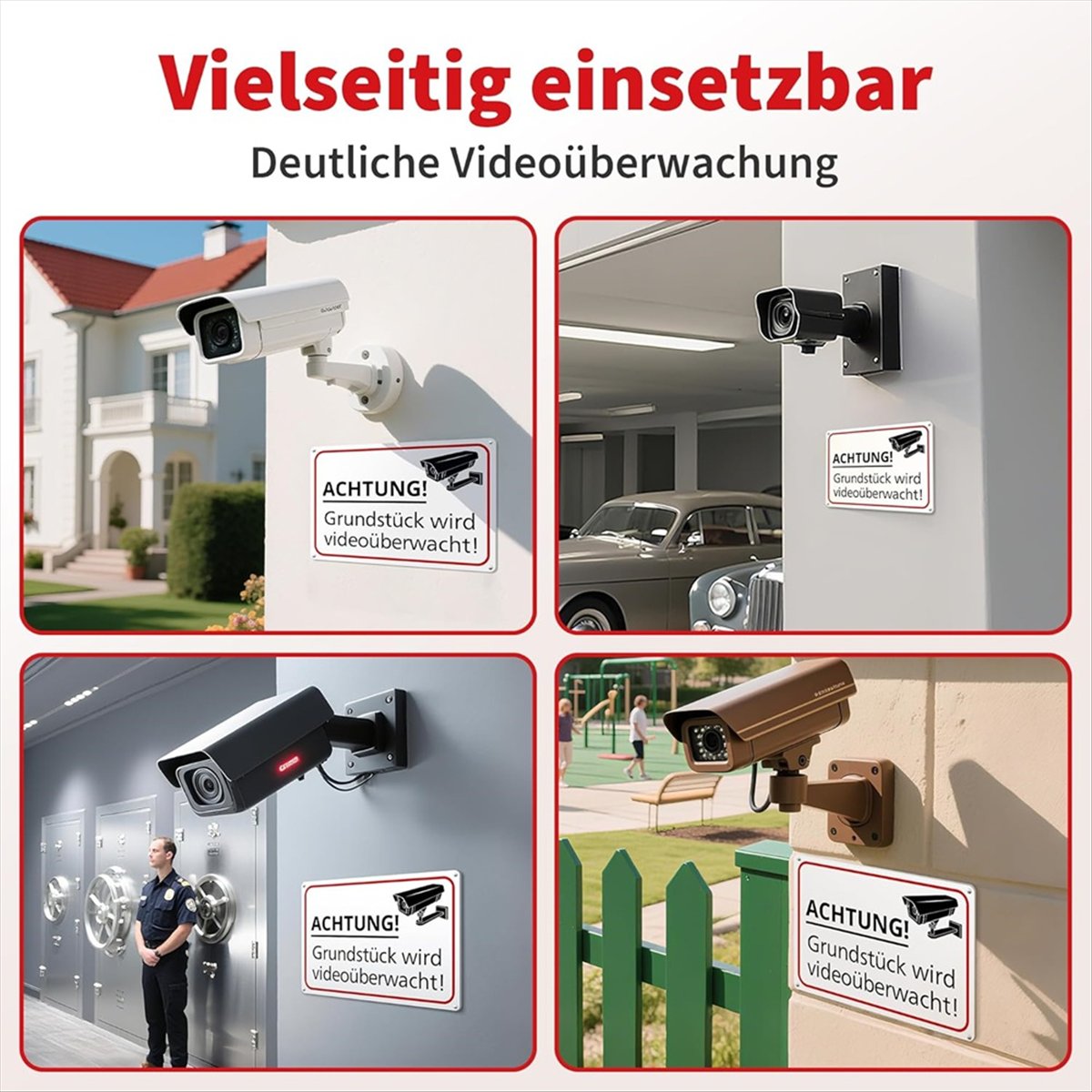 Gardening Tools Video - Reliable- 2pcs 30x20cm Sign Video Surveillance