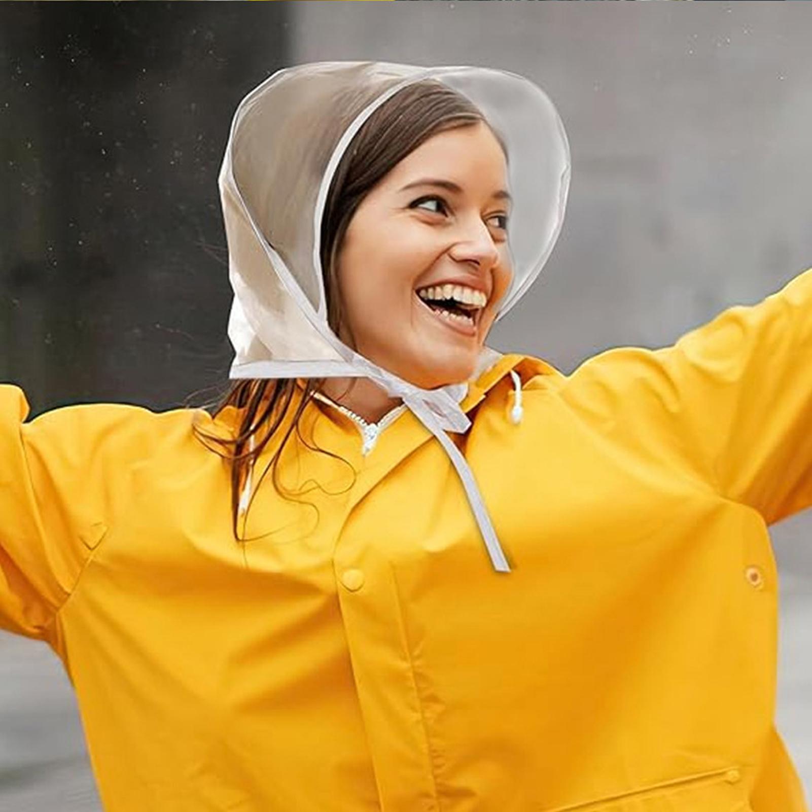 Reusable Transparent Rain Hat  - Gardening Tools Store 评论和价格