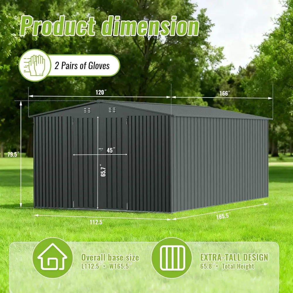 Durable Metal Outdoor Storage  - Gardening Tools Equipment 评论和价格