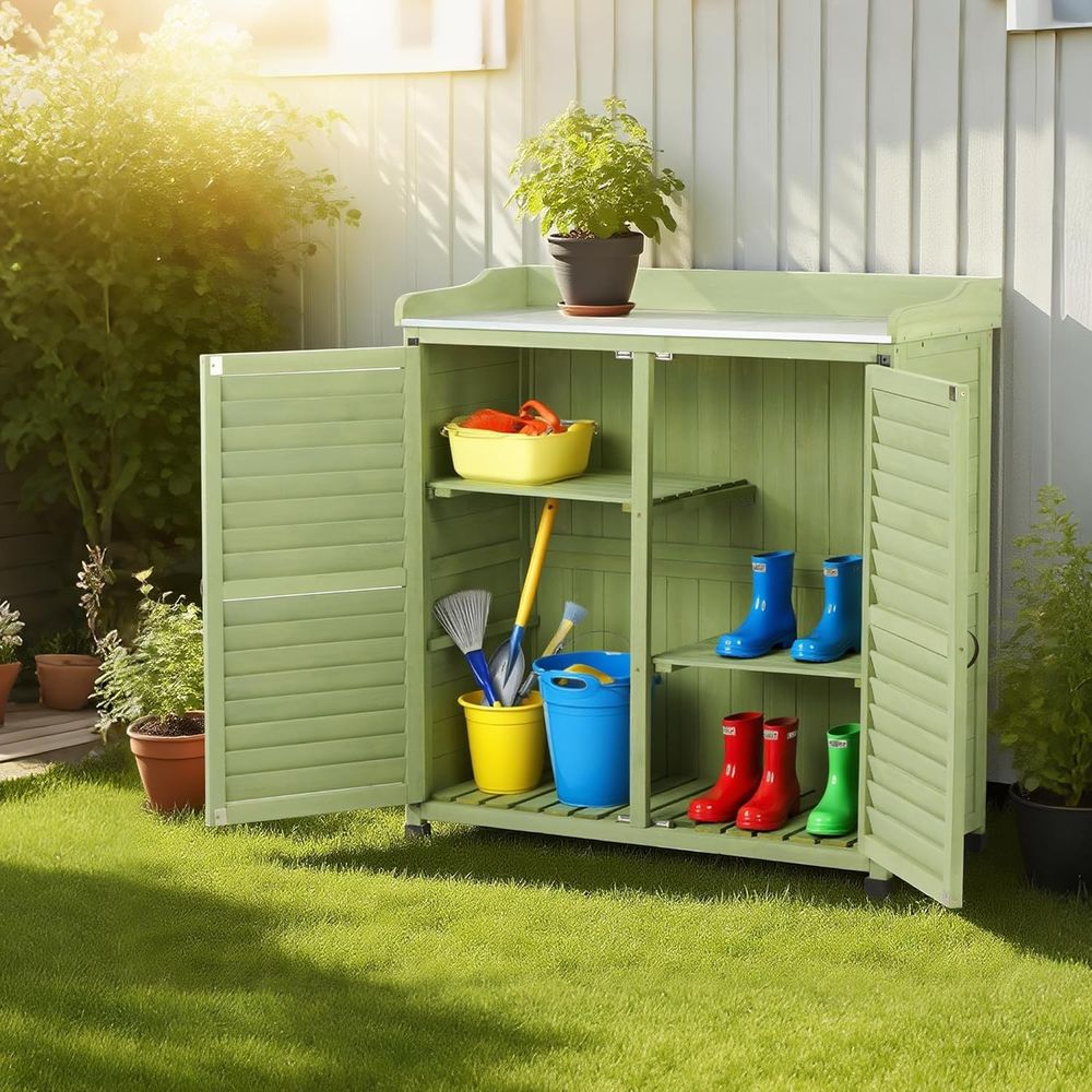 Outdoor Potting Bench with Met - Gardening Tools Toolstation 评论和价格