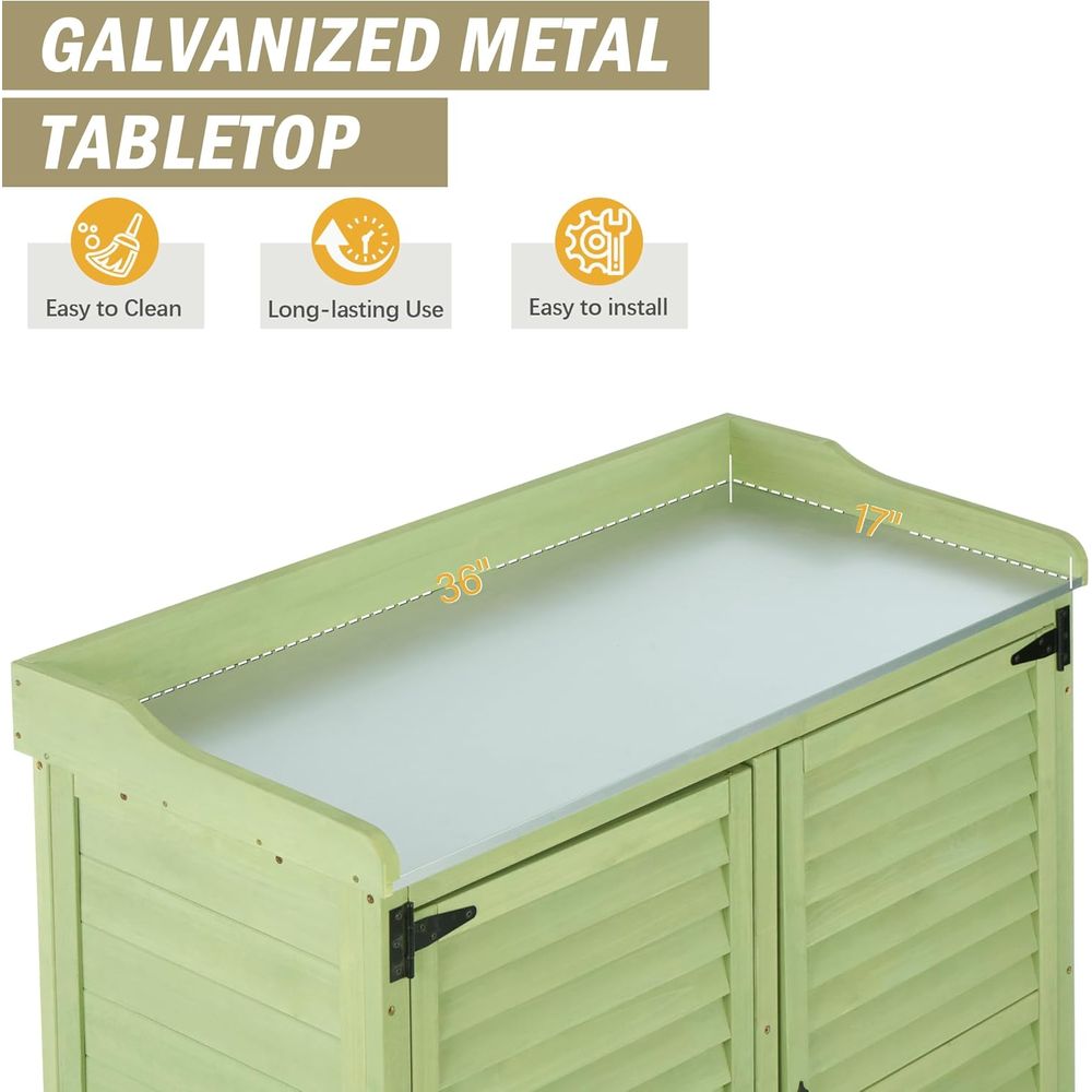 Outdoor Potting Bench with Met - Gardening Tools Toolstation 评论和价格