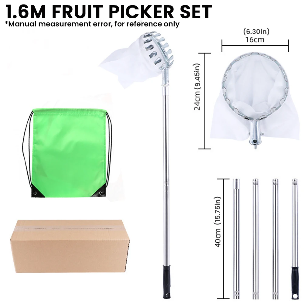 1.6-4M Fruit Picker Tool Metal - Gardening Tools Basket 评论和价格