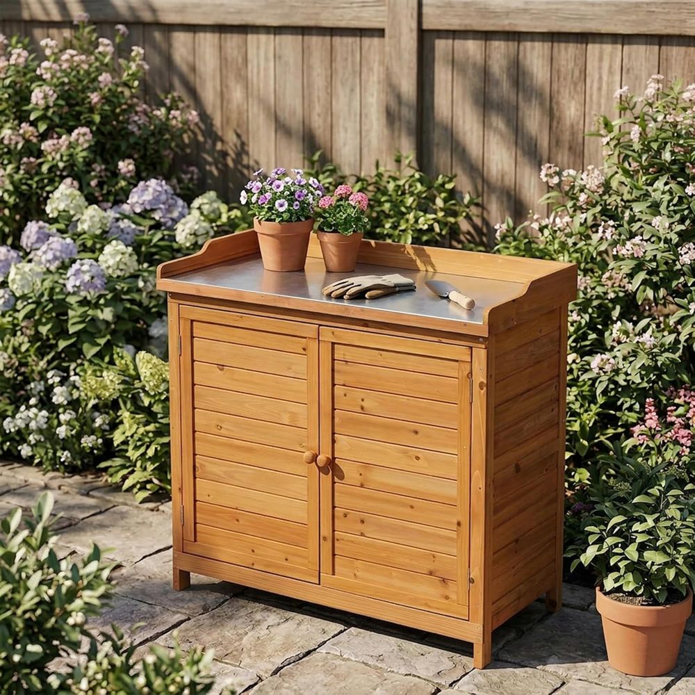 Outdoor Patio Wooden Storage C - Gardening Tools Toolstation 评论和价格