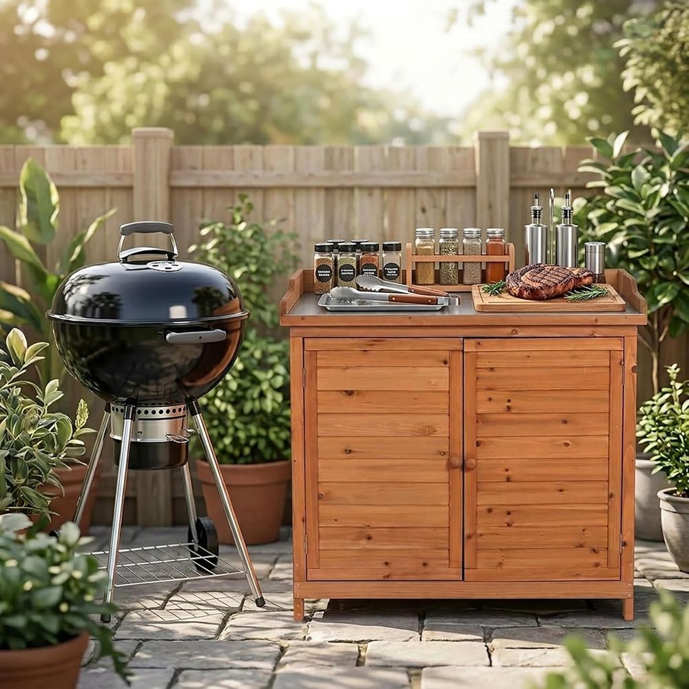 Outdoor Patio Wooden Storage C - Gardening Tools Toolstation 评论和价格