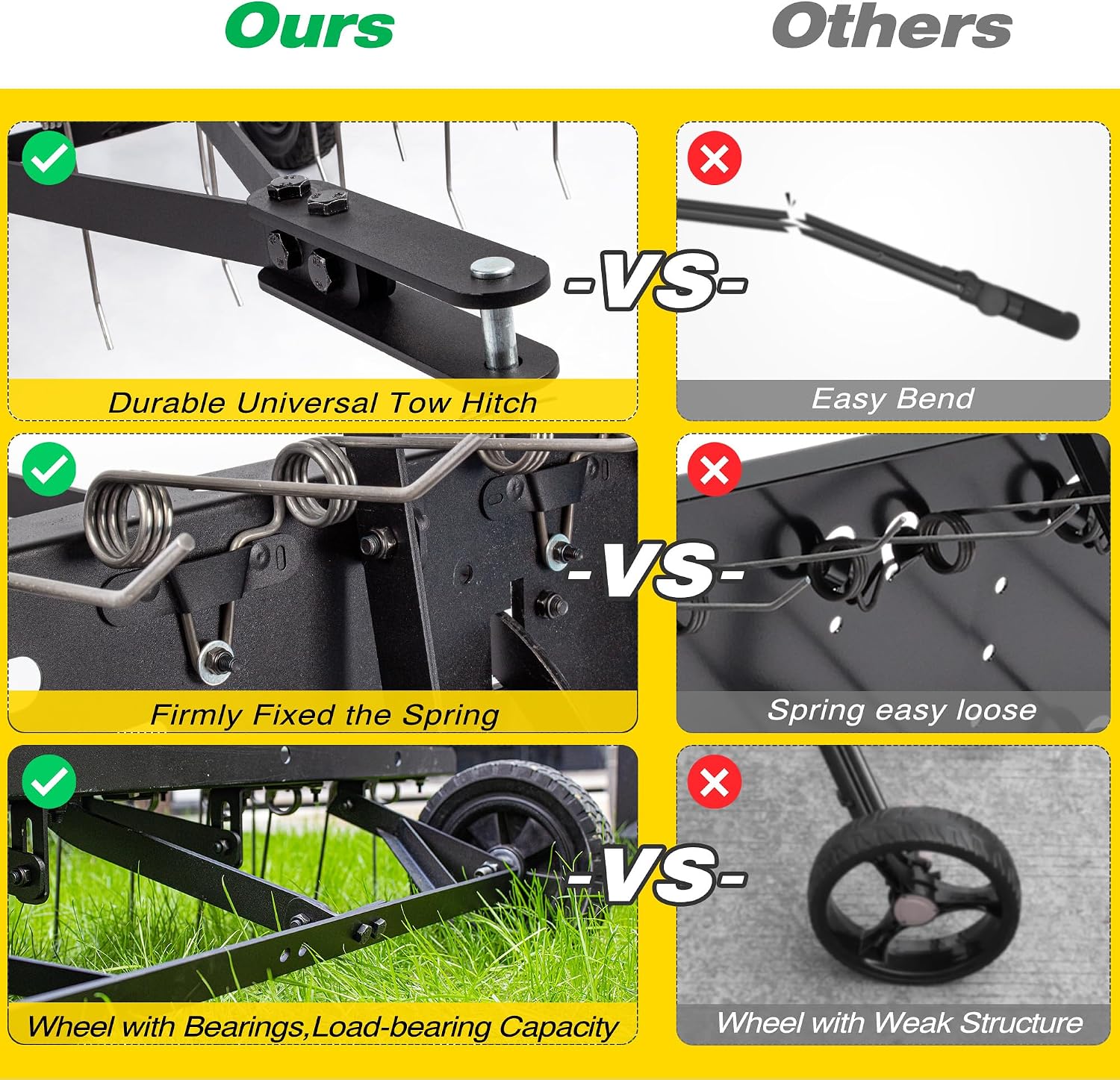 Tow Behind Lawn Dethatcher Rak - Gardening Tools Equipment 评论和价格