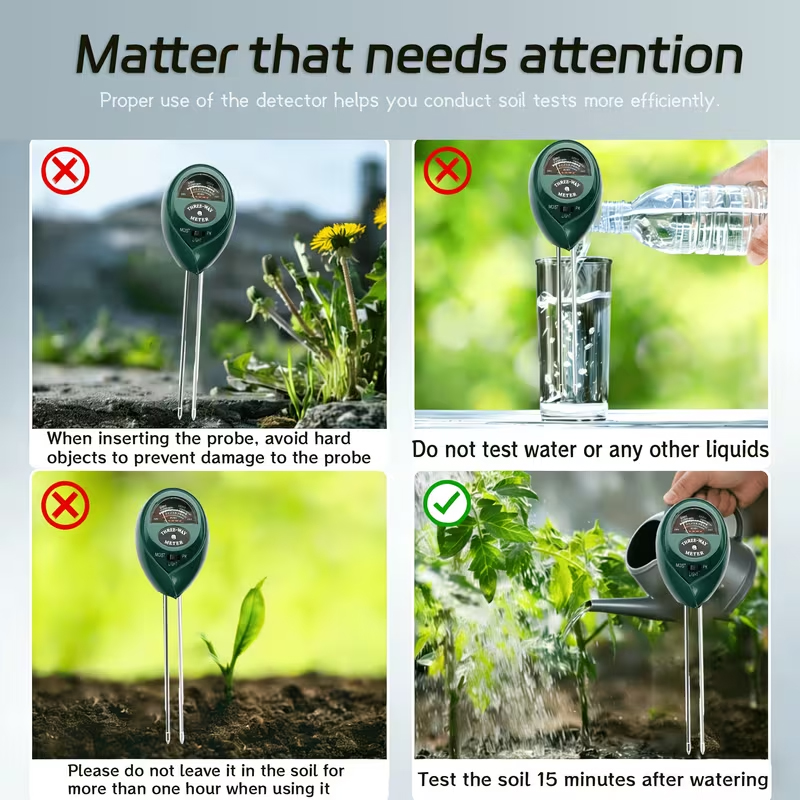 3-in-1 Soil Tester (Moisture,  - Gardening Tools Equipment 评论和价格