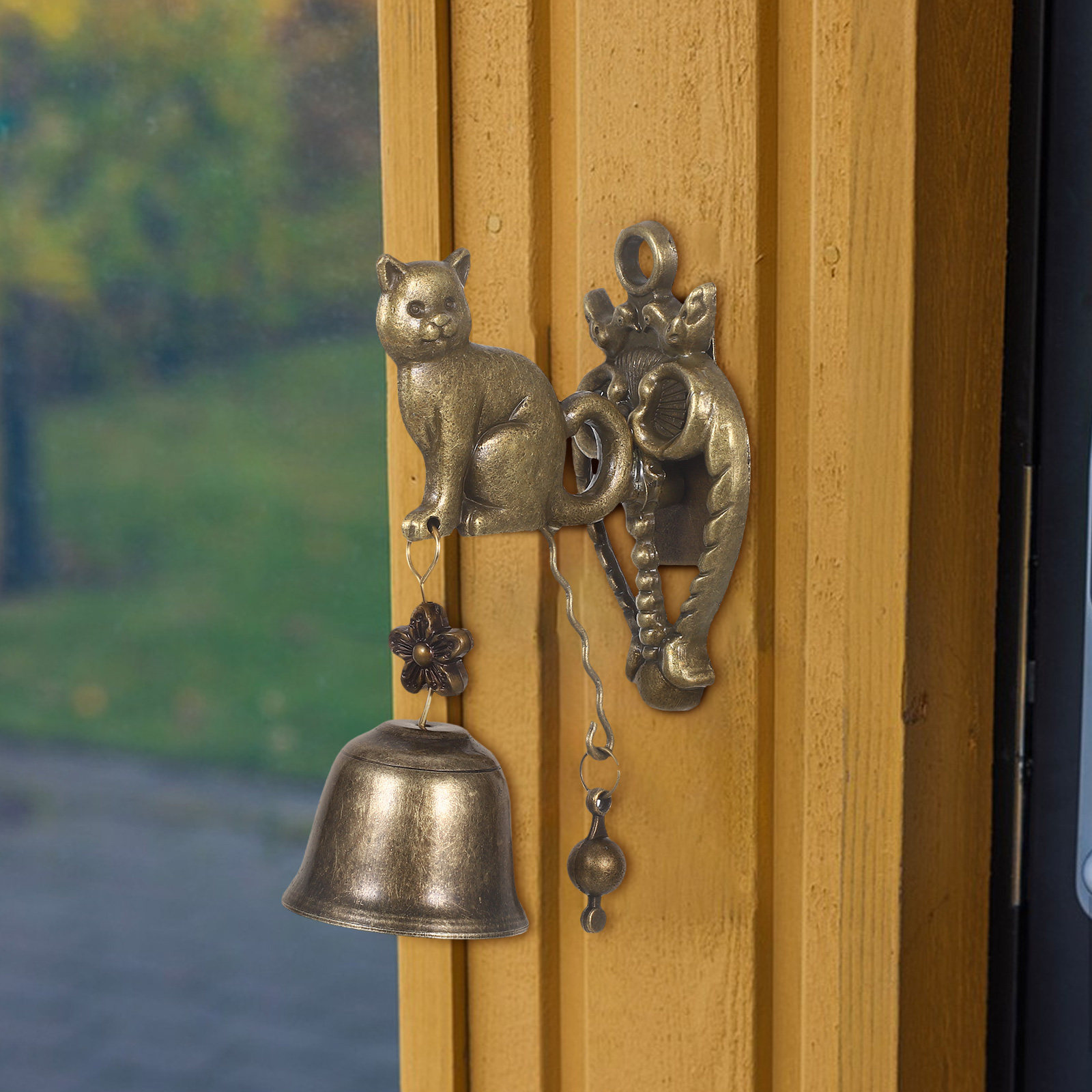 Vintage Metal Cat Doorbell Win - Gardening Tools Store 评论和价格