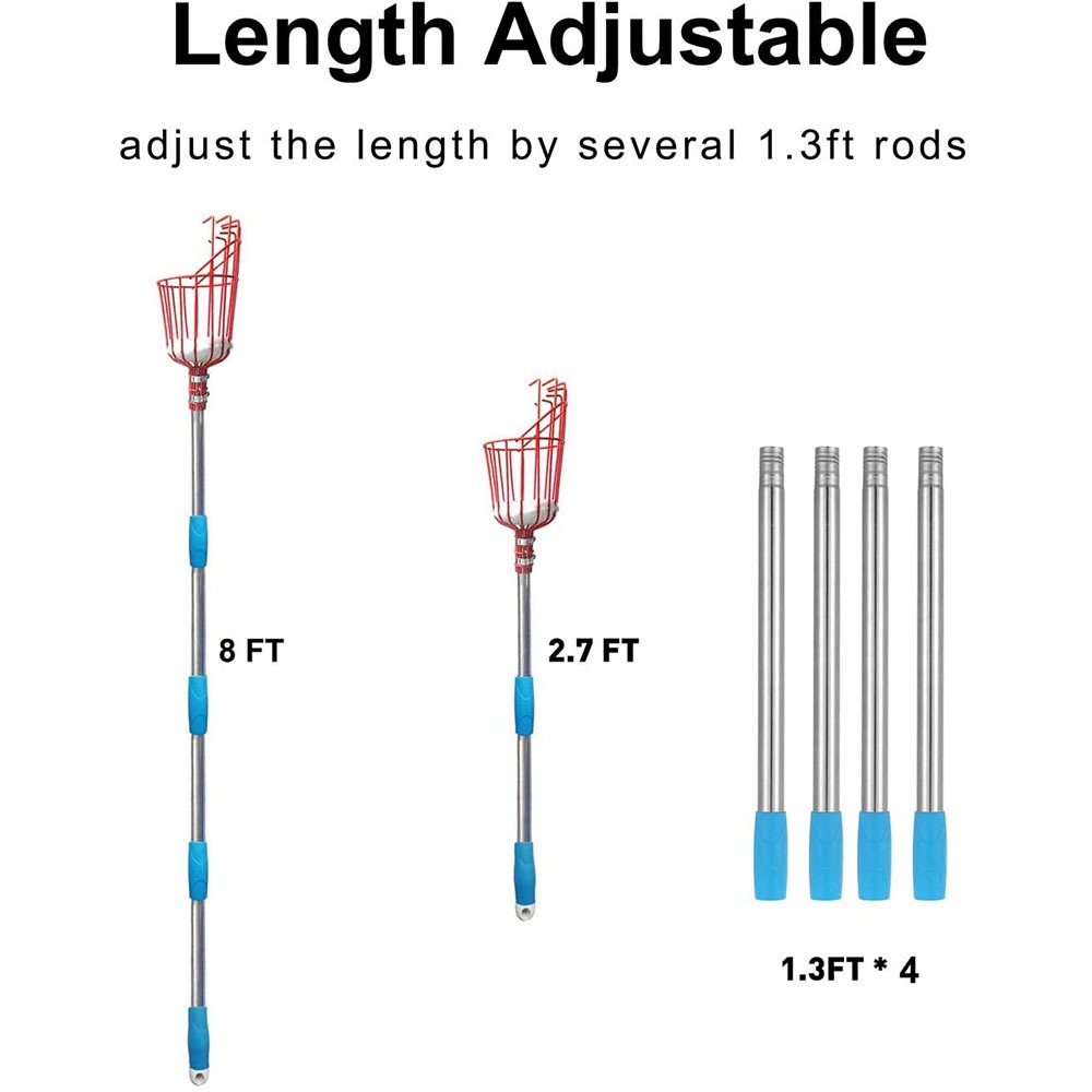 260cm Fruit Picker, Adjustable - Gardening Tools Basket 评论和价格