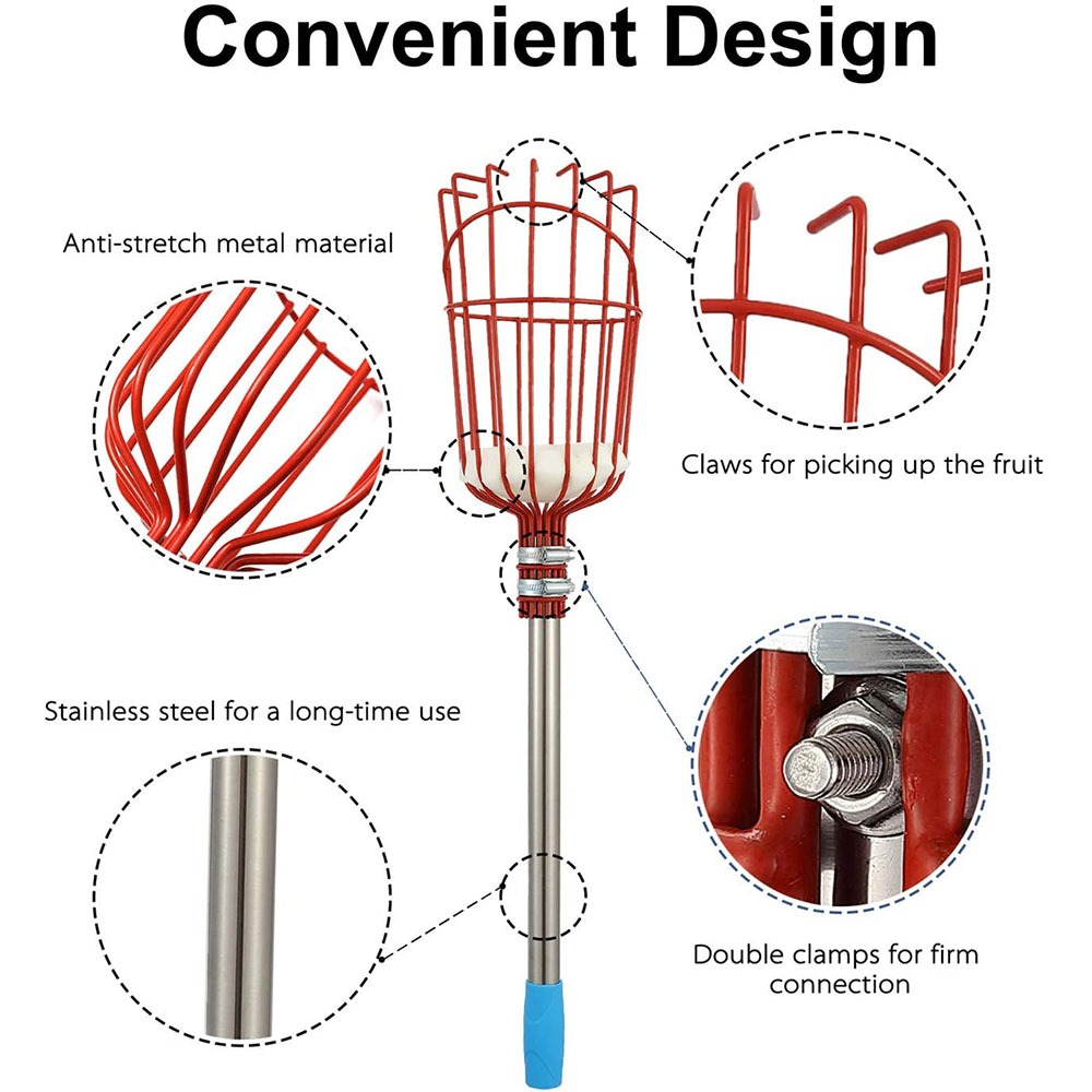260cm Fruit Picker, Adjustable - Gardening Tools Basket 评论和价格